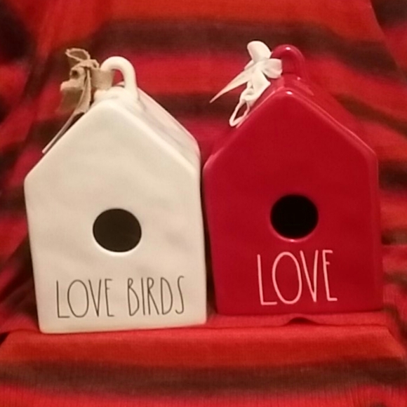 Rae Dunn Birdhouses Love and Love Birds